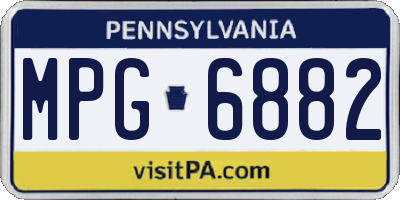 PA license plate MPG6882