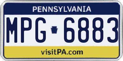 PA license plate MPG6883