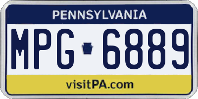 PA license plate MPG6889