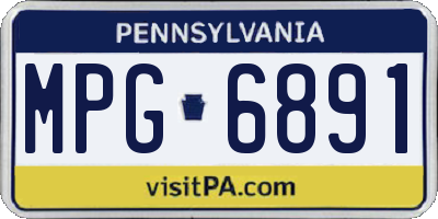 PA license plate MPG6891