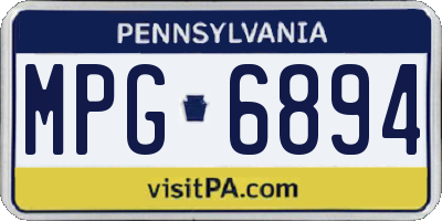 PA license plate MPG6894