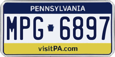 PA license plate MPG6897