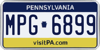 PA license plate MPG6899
