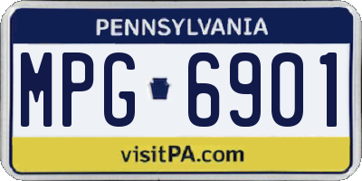 PA license plate MPG6901