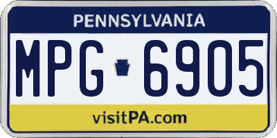 PA license plate MPG6905