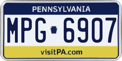 PA license plate MPG6907