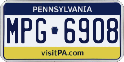 PA license plate MPG6908