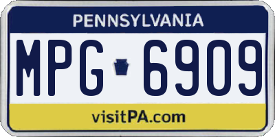 PA license plate MPG6909