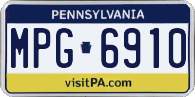 PA license plate MPG6910