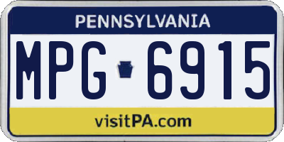 PA license plate MPG6915