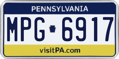 PA license plate MPG6917