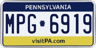 PA license plate MPG6919
