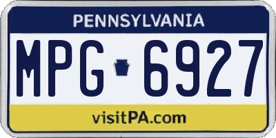 PA license plate MPG6927