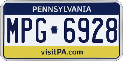 PA license plate MPG6928