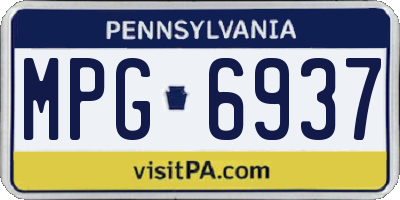 PA license plate MPG6937