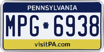 PA license plate MPG6938