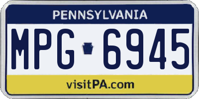 PA license plate MPG6945
