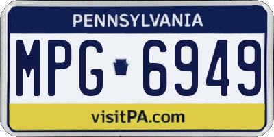 PA license plate MPG6949