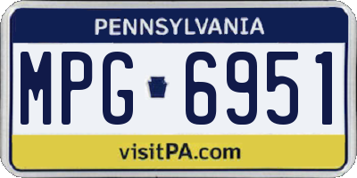 PA license plate MPG6951