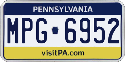 PA license plate MPG6952