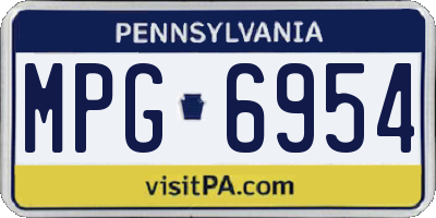 PA license plate MPG6954
