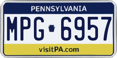 PA license plate MPG6957