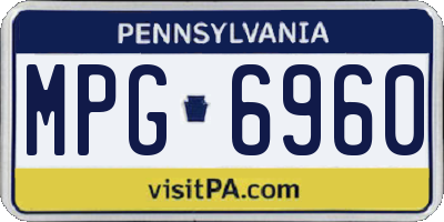 PA license plate MPG6960