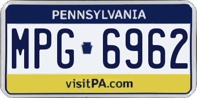 PA license plate MPG6962