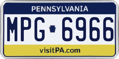 PA license plate MPG6966