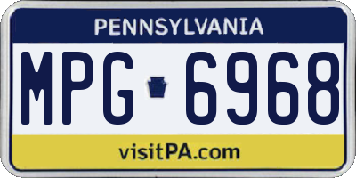 PA license plate MPG6968
