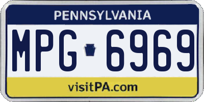 PA license plate MPG6969