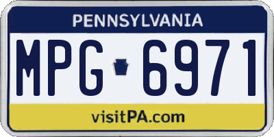 PA license plate MPG6971