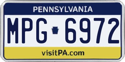 PA license plate MPG6972