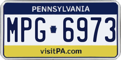PA license plate MPG6973
