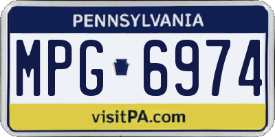 PA license plate MPG6974