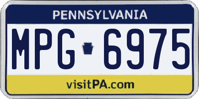 PA license plate MPG6975