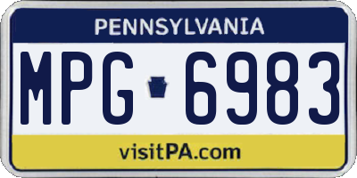 PA license plate MPG6983