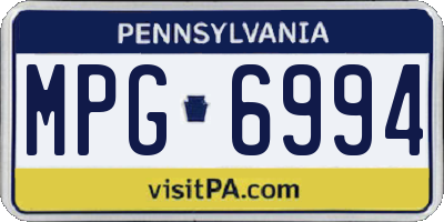 PA license plate MPG6994