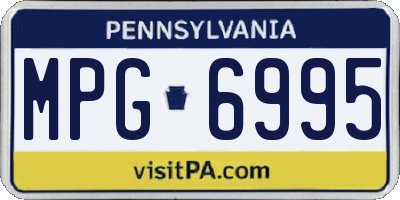 PA license plate MPG6995