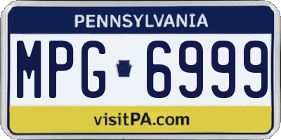 PA license plate MPG6999
