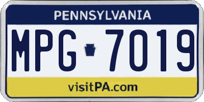 PA license plate MPG7019