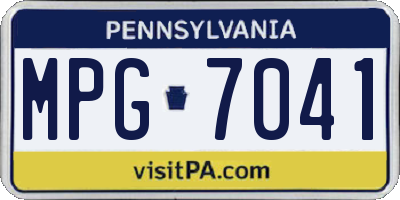 PA license plate MPG7041