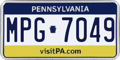 PA license plate MPG7049