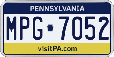 PA license plate MPG7052