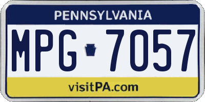 PA license plate MPG7057