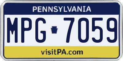 PA license plate MPG7059