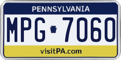 PA license plate MPG7060