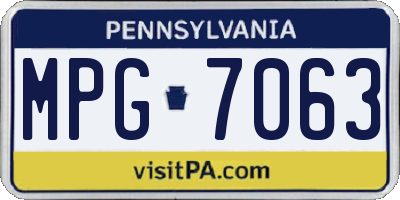 PA license plate MPG7063