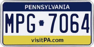 PA license plate MPG7064
