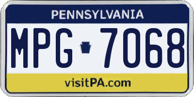 PA license plate MPG7068